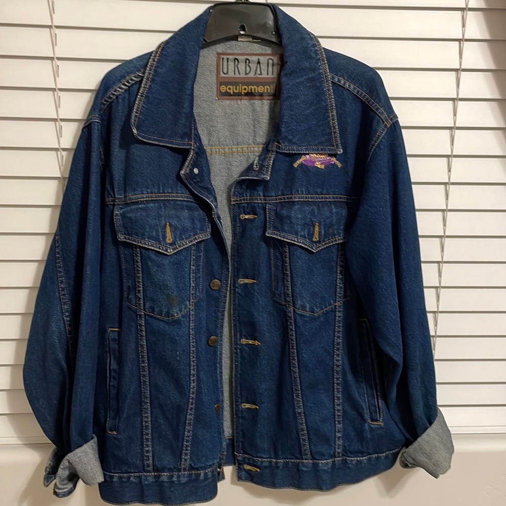 Vintage Crown royal jeans jacket